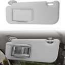 74320-02B21 74310-02K91 Left Driver Side Sun Visor, Replacement for Toyota Corolla 2014 2015 2016 2017 (Gray)