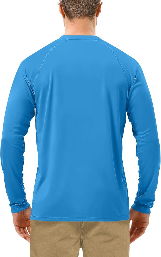 2 Pack Roadbox Mens UPF 50+ UV Sun Protection Shirts Outdoor Long Sleeve SPF Rash Guard for Fishing Hiking Swimming Running, Size L