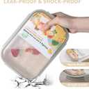 MISS BIG Bento Box,Bento Box Adult,Lunch Box,Leak Proof Lunch Containers,No BPAs and No Chemical Dyes Bento Lunch Box,Dishwasher and Microwave Safe Lunch Containers for Adults(1900ml White)