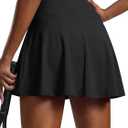 EARKOHA Womens 2026 Tennis Skirt High Waisted Athletic Skirt Wide Waistband Golf Pickleball Workout Skort with Pockets (Black, M)