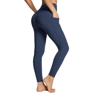 baleaf Women's Leggings with Pockets Tummy Control Workout High Waisted Athletic 7/8 Ultra Soft Gym Yoga Ankle Pants