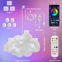 LED Wall Cloud Light for Bedroom, WOOHERLOO Stick-on Cloud Lamp Smart APP and Remote Control, Fluffy Cloud Night Light RGB Music Sync Lights for Room, Cool Stuff for Teen Girl, Kids Room Decor (60CM)