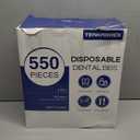 550 Pack Disposable Dental Bibs 13"x18", 3-Ply Waterproof Tattoo Bibs Sheet for Nail Salon, Dental Clinic, Feeding, Tattoo Shop (Black)