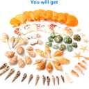 UEIEU gopiter Sea Shells - Beach Mixed Seashells - Various Size up to 2" Natural sea Shells for Crafting Fish Tank Vase Fillers Beach Theme Party Wedding Decor Home Decorations DIY Crafts (Color)