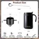 Camping Pour Over Coffee Maker Set- 16oz Portable Single Serve Maker with Reusable Filter Kit for Camping,Stainless Steel Coffee Maker for Travel,Backpacking,Office & Home & Outdoor Use