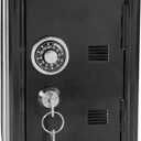 Joyzan Metal Piggy Bank, Mini Safe Coin Cash Locking Box Kid Money Saving Locker with 2 Keys Small Change Storage Jar Desktop Password Code Pot Saver Combination Lock Children Boys Girls Birthday Gift