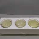 3 Pack Light Fixtures Replacement, Globe Shaped Hammer Glass Clear Amber Glass Shade for Pendant Light Vanity Wall Sconce, E26 Base 1-5/8 Inch Fitter