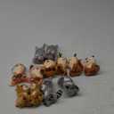 Suilung 12 Pcs Mini Woodland Stuffed Animals Bulk 4'' Woodland Animal Plush Toys Cute Bear Rabbit Raccoon Fox Deer for Baby Shower Party Centerpiece Birthday Gifts Classroom Prizes