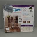 MidWest Homes for Pets Wire Mesh Pet Safety Gate, Dog Gate Expands From 29 - 40.5 Inches Wide, 24 inches Tall, Wood, Powder Coated Wire (Small)