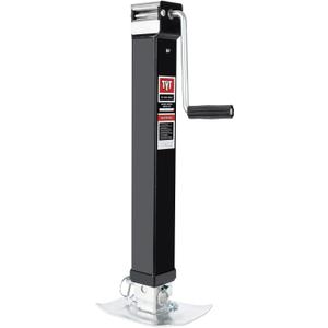 TYT 8000lbs Square Direct Weld Heavy Duty Trailer Jack, 15 Inches Lift Side Wind Square Jack, with 13 Inches Adjustable Drop Leg for Camping Trailer, Boat Trailers, RV Trailers, Black