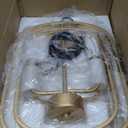 JHLBYL Gold Chandelier Light Fixture, 4-Light Modern Farmhouse Chandeliers for Dining Room Lighting Fixture Industrial Ceiling Pendant for Kitchen Island Living Room Bedroom Entryway