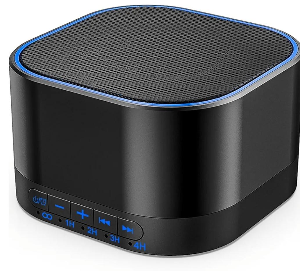 Magicteam White Noise Machine with 20 Non Looping Natural Soothing Sounds Memory Function 32 Levels of Volume Powered by AC or USB and Sleep Sound Timer Therapy for Baby Kids Adults Black