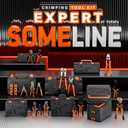 SOMELINE Solar Connector Crimping Tool Kit, 14-10 AWG Crimper for Solar Panel Cables Connectors, Toolbox Kit with 6 Pairs of Solar Connectors and Wrenches, Strippers, Crimpers and Cable Cutter