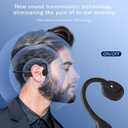 Open Ear Headphones Bluetooth Bone Conduction Wireless Headphones, 2025 New Bluetooth 5.3 Wireless Sports Earbuds with Mic, 12HRS Playtime IPX5 Waterproof Earphones for Exercise Workouts (Black)