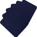 Premium Quality Fabric Repair Patches Iron-on Patches for Clothing Inside & Outside Strongest Glue 100% Cotton 3" by 4-1/4" (7.5 cm x 10.5 cm) (6PCS-Dark Blue)