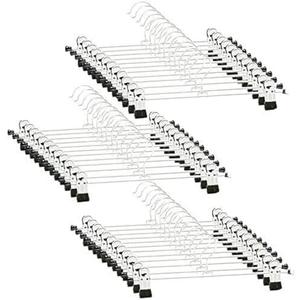 GoodtoU Skirt Hangers with Clips - Pants Hanger 36 Pack Metal Hanger for Pant Jeans Skirt Clip Hangers for Pant Heavy Duty