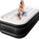 CHERIMOR Twin XL Air Mattress with Built-in Pump, 18" Raised Comfort, 80 Length, 48Hr Leak-Proof Test, Upgraded Honeycomb Pillar Design, Supports 500 lbs, 2-Min Inflation for Home, Guests & Camping