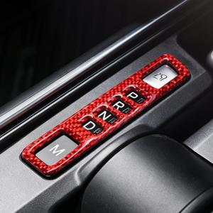 BETTERHUMZ Car Gear Shift Display Frame Sticker for Ford F150 | 2021 2022 2023 2024 2025 Carbon Fiber Center Console Interior Accessories (Red)