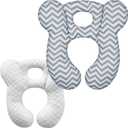 Baby Travel Pillow, Upgrade U-Shape Infant Pillow for Car Seat Pushchair and Stroller, Soft Comfortable Sleep Cushion for Kids Newborn and Toddler -Wave Gray