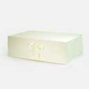 Geoto 23.6x17.3x7.87in | 60x44x20cm XXL Extra Large Magnetic Flap Gift Boxes,Luxury Big Collapsible Box for Present Packaging Wholesale (Ivory with Ribbon), 1 Count