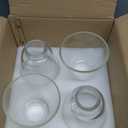 4 Pack Clear Glass Shade Replacements, Bell Shaped Glass Shade Covers, 4.72"High, 4.72"Diameter,2.12 "Fitter, High Transmittance Trapezoidal Lampshade
