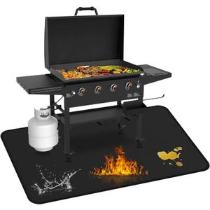 75 x 40 inch Under Grill Mats for Blackstone - Large Fireproof Grill Mat for Deck Protector, Double-Sided Waterproof Oil-Proof BBQ Floor Matt for Blackstone Griddle Accessories