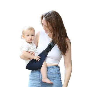Baby Sling Carrier Newborn to Toddler,Ergonomic Sling Carrier with Adjustable Strap,Lightweight,Portable,Breathable,Soft Padding,Baby Hip Seat Carrier 7-45 Lbs,Dark Blue