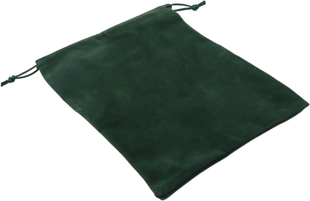 Aestivate 8 Pack Large Velvet Drawstring Pouch, Velvet Bag 810 Inch Storage Bag Cosmetics Pouches Dust Bag 8 Pieces (Green)