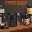 Automatic Vacuum Coffee Canister, 1.3L Coffee Container with Smart Pressure Sensor,LED Display,Window,Scoop Rechargeable Airtight Electric Coffee Bean Storage for Home Kitchen Ground Food Tea Storage