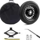 Spare Tire Kit Compatible with 2020-2026 Model Y - Includes 18x4 Rim, 155/85R18 Spare Wheel, 28.5 Rolling Diameter, Includes car Jack kit and Spare tire Carrying Case