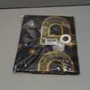 Happy Chinese New Year Backdrop 2026 Black and Gold Glitter Banner Champagne Glasses Fireworks Party Background Photography Decoration 71x43 Inches Lunar New Year Eve Celebration Supplies