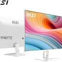 MSI PRO MP275W E2 27-inch IPS 1920 x 1080 (FHD) Gaming Office Monitor, 120Hz, Free-Sync, HDMI, DisplayPort, VGA Port, VESA Mountable, Tilt, Speaker, 4-Side Slim Bezel 1ms, White