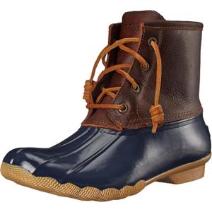 Sperry Women's Saltwater Boots (8, Tan/Navy)