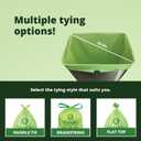 Simply Bio 13 Gallon Compostable Trash Bags Liners with Handle-Tie, Thick 0.87 Mil, 49.21 Liter, 60 Bags, Tall Kitchen Food Scrap Waste Bag, ASTM D6400, US BPI and OK Compost Home Certified