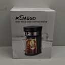 AEMEGO Iced Tea Maker, Brewing System with 2.5-quart Glass Pitcher, sliding strength selector, Stainless Steel Decoration, Reusable Filter (Black)