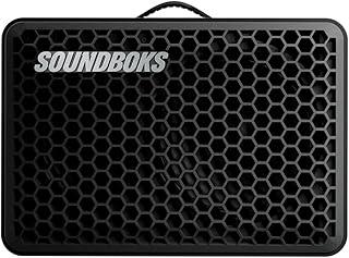 SOUNDBOKS Go – Portable Bluetooth Speaker – Compact Performance Speaker for On The Go – 3rd Generation Battery – Splashproof and Shockproof – 40 Hour Runtime – 121dB (Black)​