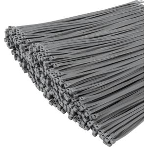 XINGO 1000 PCS Silver Zip Ties 12 Inch, 60 LBS Tensile Strength, Self-Locking Nylon Plastic Nylon PA66 Wire Ties for Indoor and Outdoor Use