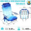 #WEJOY Beach Chairs for Adults,Adjustable 4 Position for Beach,Lawns, Oversized