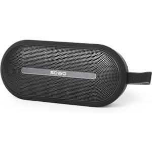SOWO Portable Bluetooth Speaker with Powerful Bass - Wireless Speaker with Partyboom Technology - 40W, IP67 Waterproof - Stereo Sound for Outdoor, Camping and Travel Use - Black