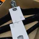 Amazon Basics Slim Velvet Non-Slip Space Saving Suit Clothes Hangers, Closet Organizer, Black/Silver, 100-Pack