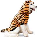 Dog Halloween Tiger Costume Pet Funny Uniform Cat Tiger Cosplay Clothes for Small to Medium Dogs(S) (Orange)