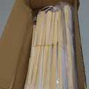 Sepwedd 50pcs White Paper Hand Fan Bamboo Folding,Handheld Paper Folded for Wedding Party and Home Decoration