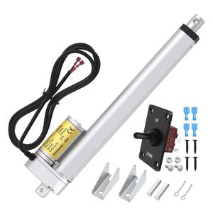 Actuator 12V, High Speed Electric Actuator 14 mm/s Waterproof Linear Actuator 12V 10 Inch Stroke 1000N/220lbs for Recliner TV Lift with Switch