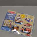 Melissa & Doug Vehicles Sound Puzzle - Wooden Peg Puzzle With Light-Activated Sound Effects (8 pcs) Puzzles for Toddlers, Wooden Puzzles For Kids Ages 2+