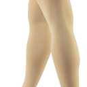 Truform 30-40 mmHg Compression Stockings for Men and Women, Thigh High Length, Dot-Top, Open Toe, Beige, Medium