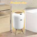 VZZNN 2 Pack Automatic Motion Sensor Trash Cans, 3 Gallon / 11L Touchless Trash Bins with Removable Legs, Slim Waterproof Design for Bathroom, Kitchen, Bedroom, and Office - White