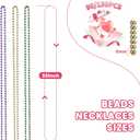 150 Pack 33" Gold Purple Green Mardi Gras Plastic Beaded Necklaces - Bulk Party Favors for Parade Throws, Costume Accessories, Graduation, Summer Festivals & Daily Decor
