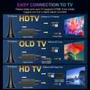 QIRUOZ Indoor Digital TV Antenna - Up to 200+ Miles Range, Amplified HD Signal Booster for Smart TVs | Supports 4K 1080P Free Local Channels, Easy Setup with 10ft Coax Cable