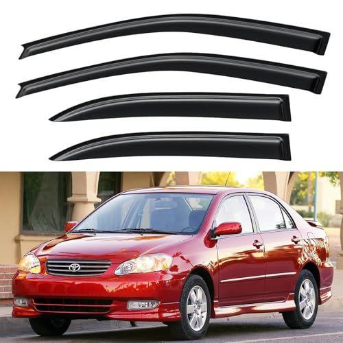 Window Visors Rain Guards Shield for 2003-2008 Toyota Corolla, Out-Channel Window Vent Wind Deflectors Visors Shades for 03-08 Corolla