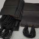 MESHA Black Gift Bags 5.25x3.75x8 Inch 50 Pack Small Black Paper Bags with Handles Bulk for Small Business Birthday Wedding Party Favor